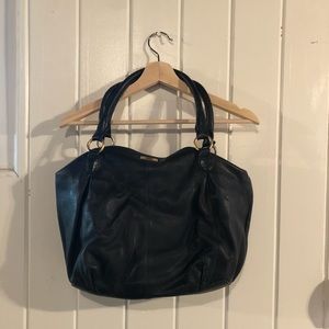 J.Crew satchel bag, black leather